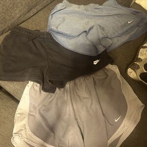 3 Nike shorts, and a pair of sweatpants.